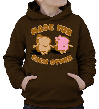 Peanut Butter & Jelly Lovers Kids Hooded Sweatshirt