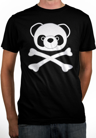 Pirate Panda Mens Organic T-Shirt