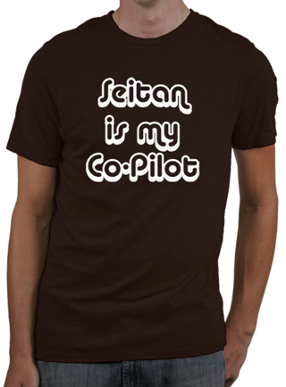 Seitan Is My Co-Pilot Mens Slim Fit T-Shirt