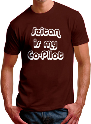 Seitan Is My Co-Pilot Mens T-Shirt