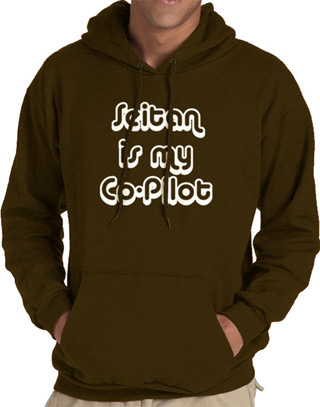 Seitan Is My Co-Pilot  Mens Hooded Sweatshirt