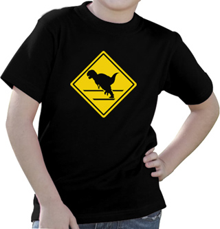 Dinosaur Crossing Kids T-Shirt