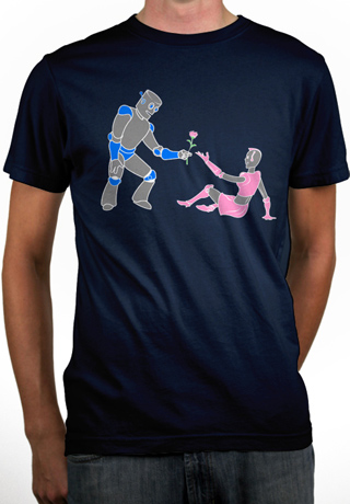 Robot Romance Mens Organic T-Shirt