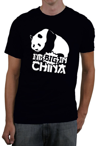 I'm Big In China Panda Mens Slim Fit T-Shirt