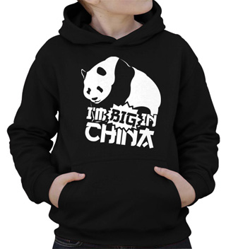 I'm Big In China Panda Kids Hooded Sweatshirt