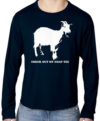 Check Out My Goat Tee Mens Long Sleeve T-Shirt