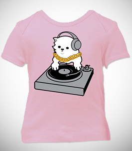 DJ Kitty Infant Lap T-Shirt 