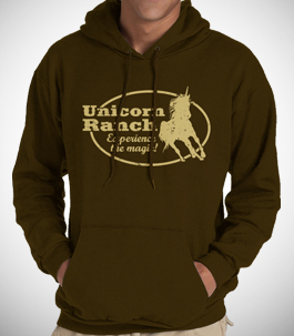 Unicorn Ranch Mens Hoodie 