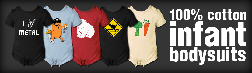 Cute infant bodysuits and funny infant creepers